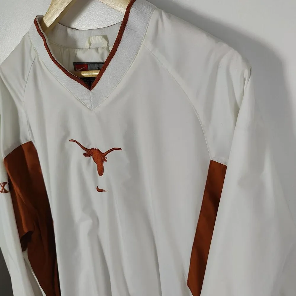 Vintage Nike Texas Longhorns Jacket Size L Pullover Windbreaker Center Swoosh